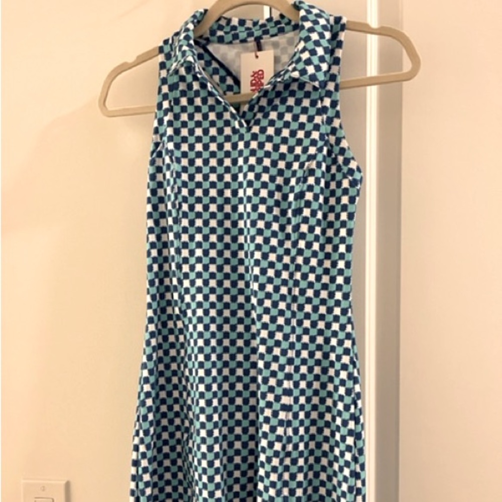 NEW WITH TAGS - Blue (Fun Print) Solid & Striped dri-fit Tennis Dress